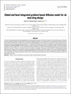 Global and local integrated gradient-based diffusion model for de novo drug design