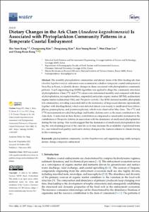 Dietary Changes in the Ark Clam (Anadara kagoshimensis) Is Associated with Phytoplankton Community Patterns in a Temperate Coastal Embayment