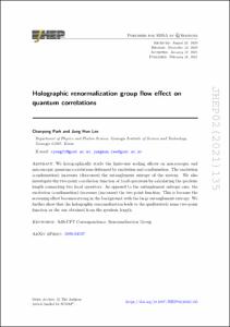 Holographic renormalization group flow effect on quantum correlations