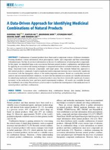 A Data-Driven Approach for Identifying Medicinal Combinations of Natural Products