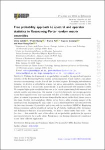 Free probability approach to spectral and operator statistics in Rosenzweig-Porter random matrix ensembles