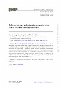 Reflected entropy and entanglement wedge cross section with the first order correction