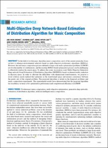 Multi-Objective Deep Network-Based Estimation of Distribution Algorithm for Music Composition