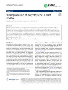 Biodegradation of polyethylene: a brief review