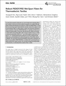 Robust PEDOT:PSS Wet-Spun Fibers for Thermoelectric Textiles