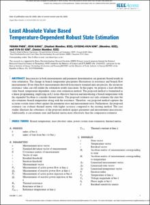 Least Absolute Value Based Temperature-Dependent Robust State Estimation