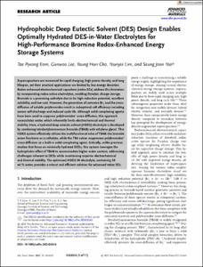 Hydrophobic Deep Eutectic Solvent (DES) Design Enables Optimally Hydrated DES-in-Water Electrolytes for High-Performance Bromine Redox-Enhanced Energy Storage Systems