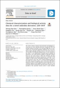 Chemical characterization and biological activity data for a novel indirubin derivative, LDD-1819