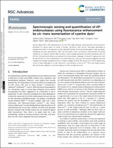 Spectroscopic sensing and quantification of AP-endonucleases using fluorescence-enhancement by cis-trans isomerization of cyanine dyes