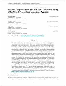 Solution Augmentation for ARC-AGI Problems Using GFlowNet: A Probabilistic Exploration Approach