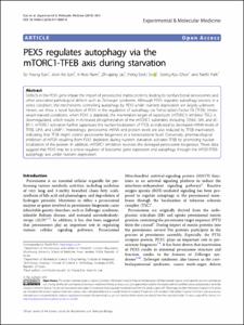 PEX5 regulates autophagy via the mTORC1-TFEB axis during starvation