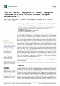 Effect of C-terminus Conjugation via Different Conjugation Chemistries on In Vivo Activity of Albumin-Conjugated Recombinant GLP-1
