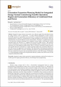 Generation Expansion Planning Model for Integrated Energy System Considering Feasible Operation Region and Generation Efficiency of Combined Heat and Power