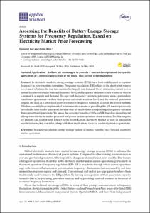 Assessing the benefits of battery energy storage systems for frequency regulation, based on electricity market price forecasting