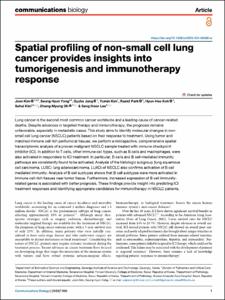 Spatial profiling of non-small cell lung cancer provides insights into tumorigenesis and immunotherapy response