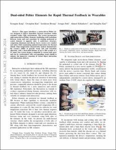 Dual-sided Peltier Elements for Rapid Thermal Feedback in Wearables