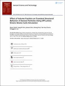 Effect of Volume Fraction on Transient Structural Behavior of Aerosol Particles Using Off-Lattice Kinetic Monte Carlo Simulation