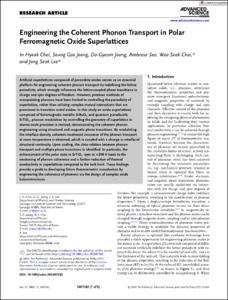 Engineering the Coherent Phonon Transport in Polar Ferromagnetic Oxide Superlattices