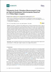 Nanometer-scale vibration measurement using an optical quadrature interferometer based on 3 × 3 fiber-optic coupler
