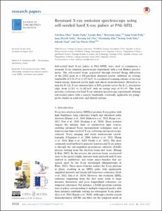 Resonant X-ray emission spectroscopy using self-seeded hard X-ray pulses at PAL-XFEL
