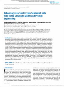 Enhancing Zero-Shot Crypto Sentiment with Fine-tuned Language Model and Prompt Engineering