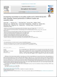 Investigating uncertainties in air quality models used in GMAP/SIJAQ 2021 field campaign: General performance of different models and ensemble results