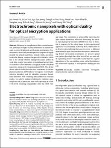 Electrochromic nanopixels with optical duality for optical encryption applications