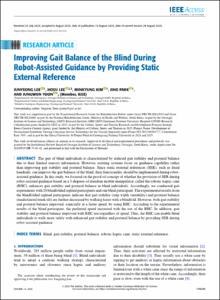 Improving Gait Balance of the Blind During Robot-Assisted Guidance by Providing Static External Reference