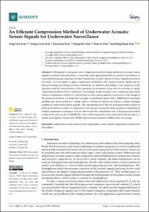 An Efficient Compression Method of Underwater Acoustic Sensor Signals for Underwater Surveillance