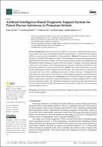 Artificial Intelligence-Based Diagnostic Support System for Patent Ductus Arteriosus in Premature Infants