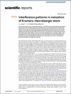 Interference patterns in ionization of Kramers-Henneberger atom