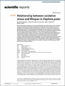 Relationship between oxidative stress and lifespan in Daphnia pulex