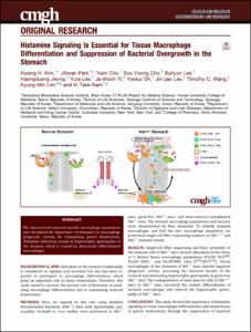 Histamine Signaling Is Essential for Tissue Macrophage Differentiation and Suppression of Bacterial Overgrowth in the Stomach