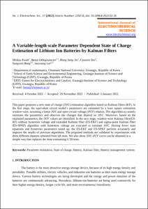 A Variable-length scale Parameter Dependent State of Charge Estimation of Lithium Ion Batteries by Kalman Filters