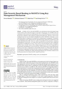 Data Security-Based Routing in MANETs Using Key Management Mechanism