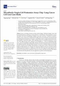 Microfluidic Single-Cell Proteomics Assay Chip: Lung Cancer Cell Line Case Study