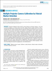 Multiple Projector Camera Calibration by Fiducial Marker Detection