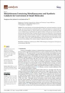 Molybdenum-containing metalloenzymes and synthetic catalysts for conversion of small molecules