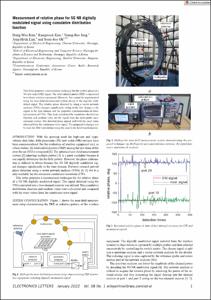Measurement of relative phase for 5G NR digitally modulated signal using cumulative distribution function
