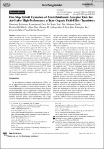 One-Step Sixfold Cyanation of Benzothiadiazole Acceptor Units for Air-Stable High-Performance n-Type Organic Field-Effect Transistors
