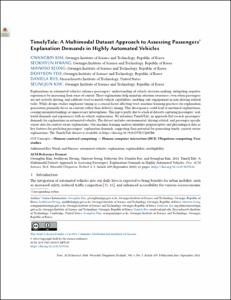 TimelyTale: A Multimodal Dataset Approach to Assessing Passengers’ Explanation Demands in Highly Automated Vehicles