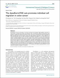 The dysadherin/FAK axis promotes individual cell migration in colon cancer