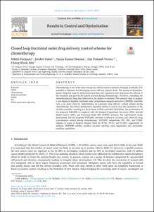 Closed loop fractional order drug delivery control scheme for chemotherapy