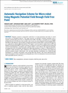 Automatic Navigation Scheme for Micro-Robot Using Magnetic Potential Field Through Field Free Point