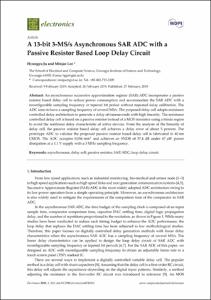 A 13-bit 3-MS/s Asynchronous SAR ADC with a Passive Resistor Based Loop Delay Circuit
