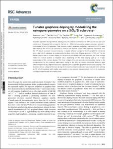Tunable graphene doping by modulating nanopores geometry on SiO2/Si Substrate