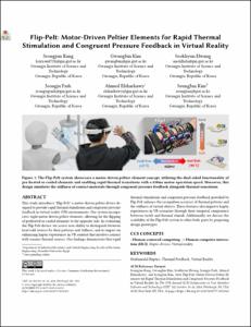 Flip-Pelt: Motor-Driven Peltier Elements for Rapid Thermal Stimulation and Congruent Pressure Feedback in Virtual Reality