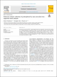 Enhanced catalytic reduction of p-nitrophenol by nano zerovalent iron-supported metal catalysts