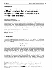 α-Mean curvature flow of non-compact complete convex hypersurfaces and the evolution of level sets
