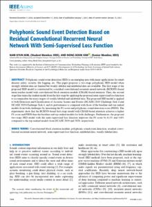 Polyphonic Sound Event Detection Based on Residual Convolutional Recurrent Neural Network With Semi-Supervised Loss Function